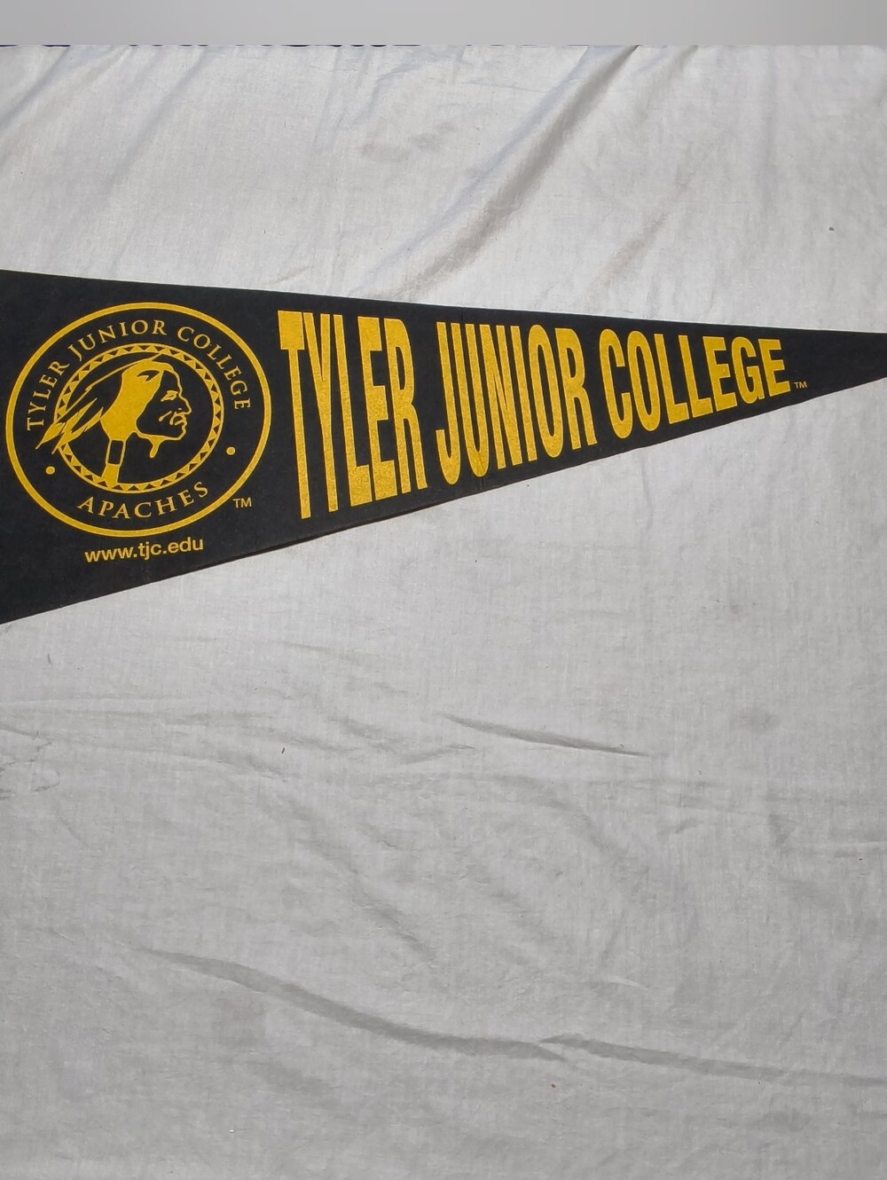 Tyler Junior College Apaches Black & Gold College Pennant Flag